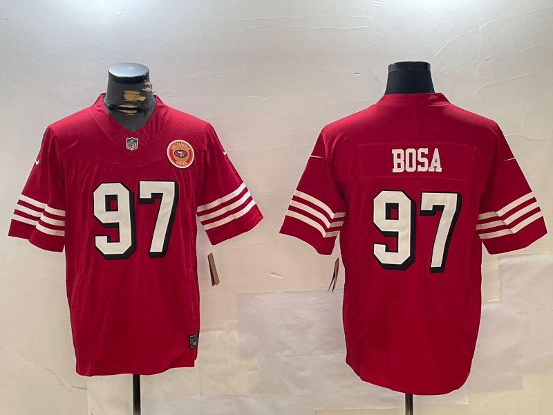 Men San Francisco 49ers #97 Bosa Red three generations 2024 Nike Limited NFL Jersey style 10->san francisco 49ers->NFL Jersey